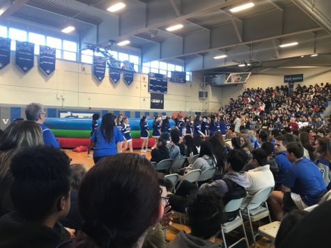 Students joust at winter pep rally