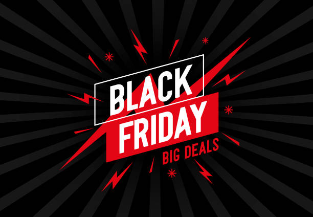 Retro background with design and text Black Friday. For Black Friday promotion in posters, flyers, banners, advertisements. Attractive and cool design. Vector illustration.