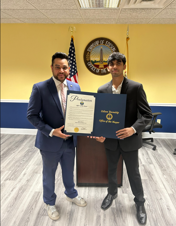 Sayreville Student Honored by Edison Mayor for Leading Community Project